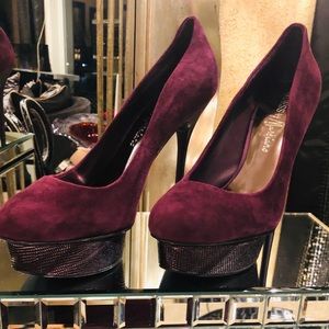 Guess by Marciano Plum Suede Shoes